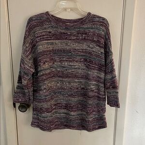 J.Jill Multicolor Sweater size large 100% cotton